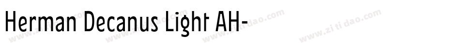 Herman Decanus Light AH字体转换